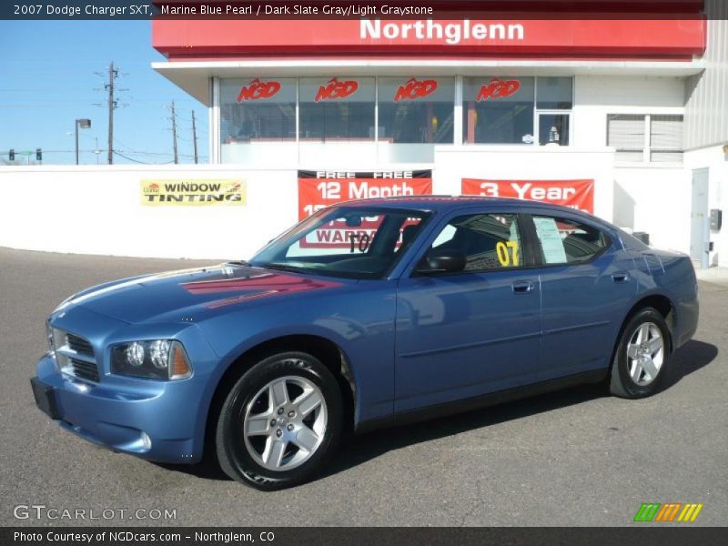 Marine Blue Pearl / Dark Slate Gray/Light Graystone 2007 Dodge Charger SXT