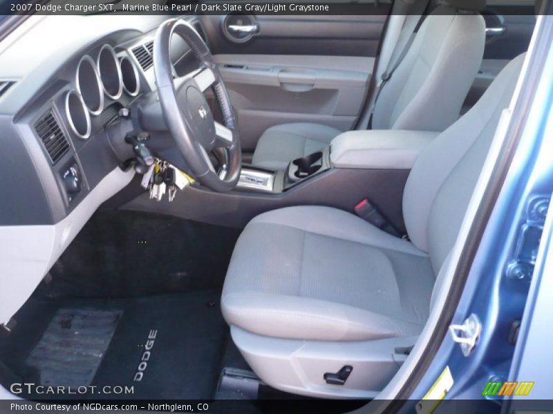 Marine Blue Pearl / Dark Slate Gray/Light Graystone 2007 Dodge Charger SXT