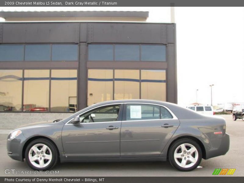 Dark Gray Metallic / Titanium 2009 Chevrolet Malibu LS Sedan