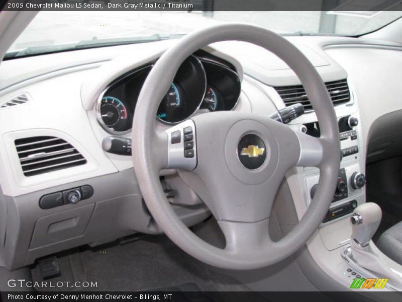 Dark Gray Metallic / Titanium 2009 Chevrolet Malibu LS Sedan