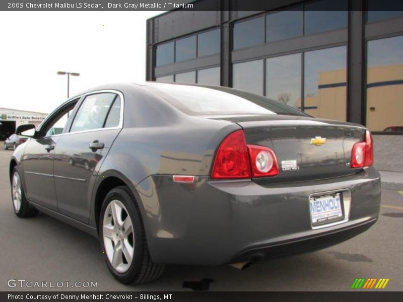 Dark Gray Metallic / Titanium 2009 Chevrolet Malibu LS Sedan