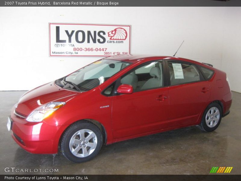 Barcelona Red Metallic / Bisque Beige 2007 Toyota Prius Hybrid