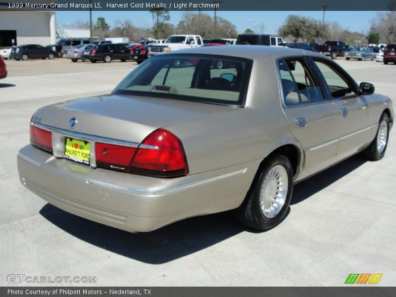 Harvest Gold Metallic / Light Parchment 1999 Mercury Grand Marquis LS