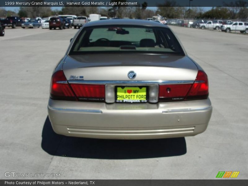 Harvest Gold Metallic / Light Parchment 1999 Mercury Grand Marquis LS