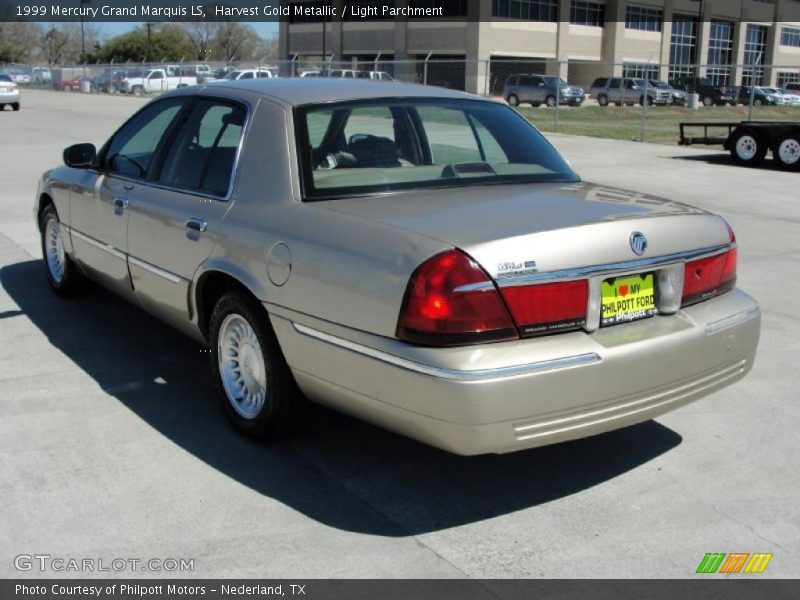 Harvest Gold Metallic / Light Parchment 1999 Mercury Grand Marquis LS