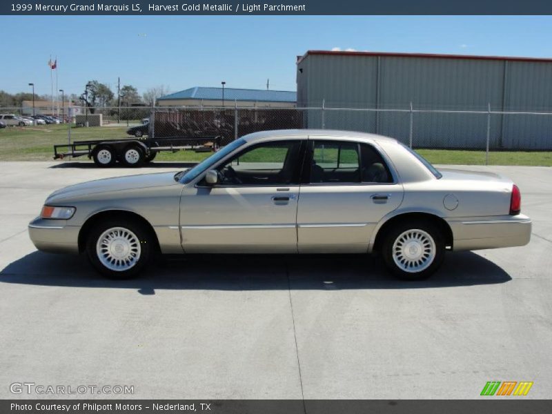 Harvest Gold Metallic / Light Parchment 1999 Mercury Grand Marquis LS