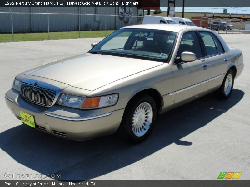 Harvest Gold Metallic / Light Parchment 1999 Mercury Grand Marquis LS