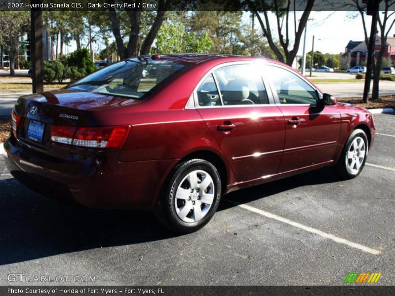 Dark Cherry Red / Gray 2007 Hyundai Sonata GLS