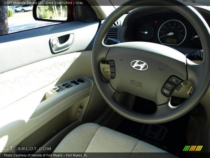 Dark Cherry Red / Gray 2007 Hyundai Sonata GLS