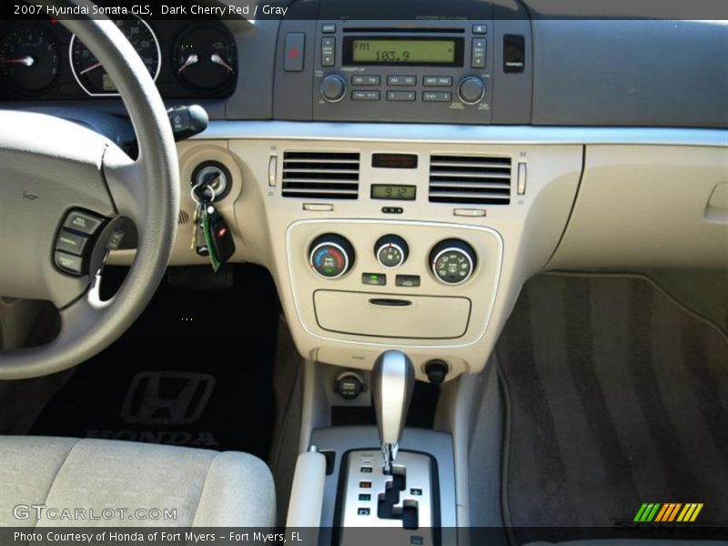 Dark Cherry Red / Gray 2007 Hyundai Sonata GLS