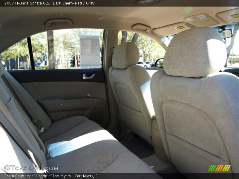 Dark Cherry Red / Gray 2007 Hyundai Sonata GLS