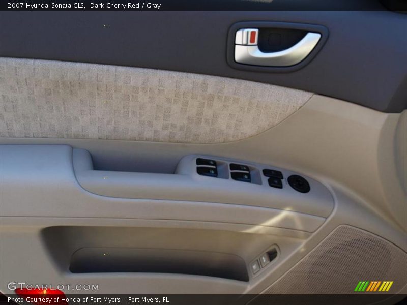 Dark Cherry Red / Gray 2007 Hyundai Sonata GLS