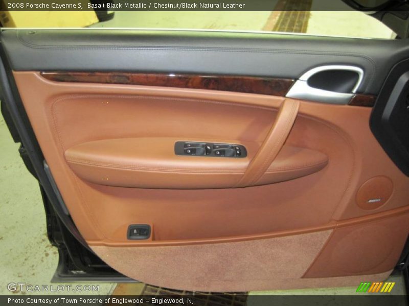 Basalt Black Metallic / Chestnut/Black Natural Leather 2008 Porsche Cayenne S