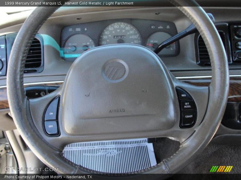 Harvest Gold Metallic / Light Parchment 1999 Mercury Grand Marquis LS