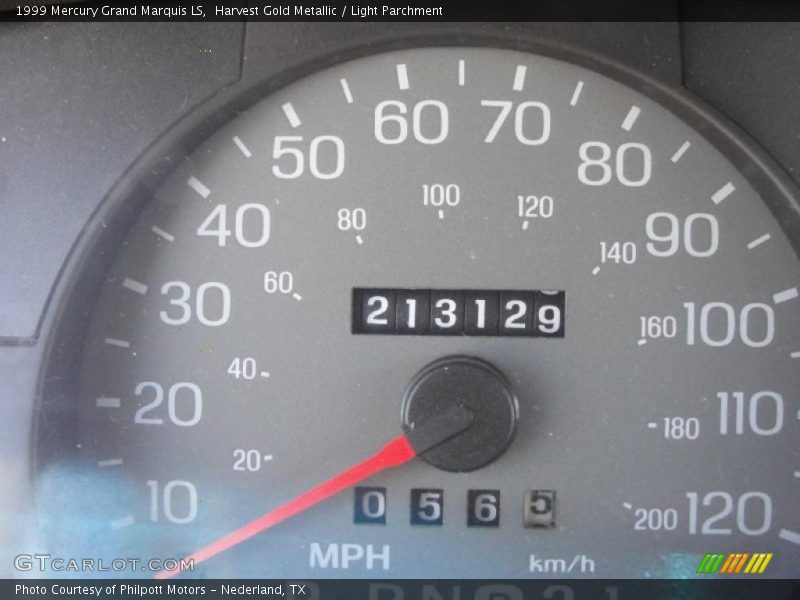 Harvest Gold Metallic / Light Parchment 1999 Mercury Grand Marquis LS