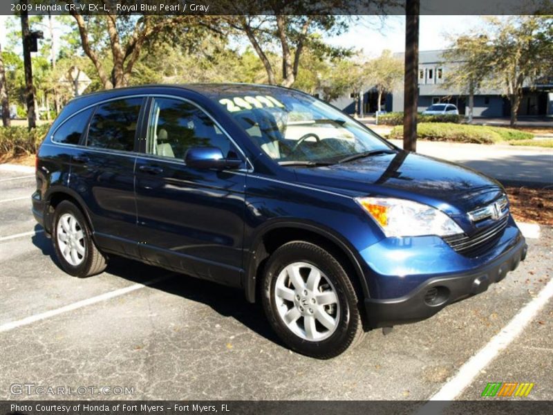 Royal Blue Pearl / Gray 2009 Honda CR-V EX-L
