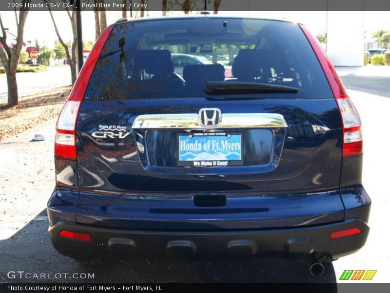 Royal Blue Pearl / Gray 2009 Honda CR-V EX-L