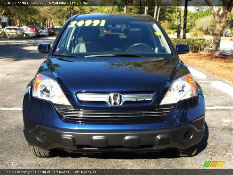 Royal Blue Pearl / Gray 2009 Honda CR-V EX-L