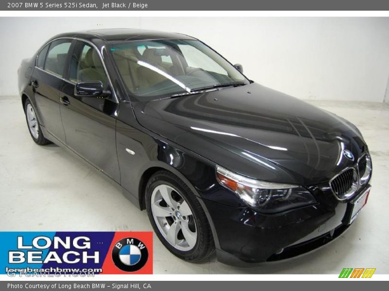 Jet Black / Beige 2007 BMW 5 Series 525i Sedan