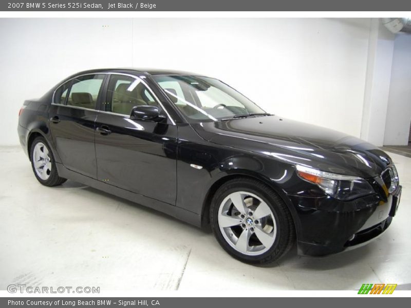 Jet Black / Beige 2007 BMW 5 Series 525i Sedan