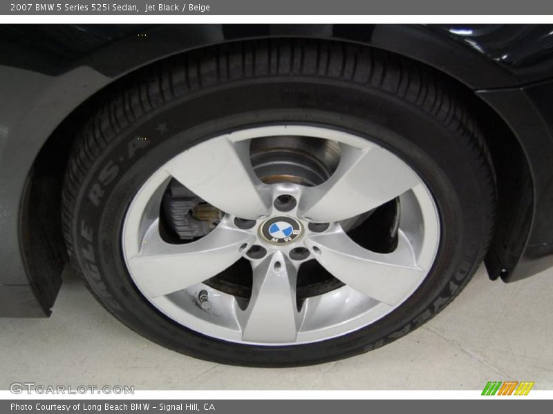 Jet Black / Beige 2007 BMW 5 Series 525i Sedan