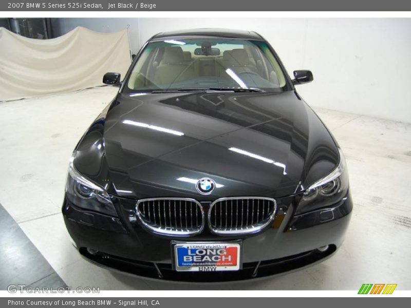 Jet Black / Beige 2007 BMW 5 Series 525i Sedan