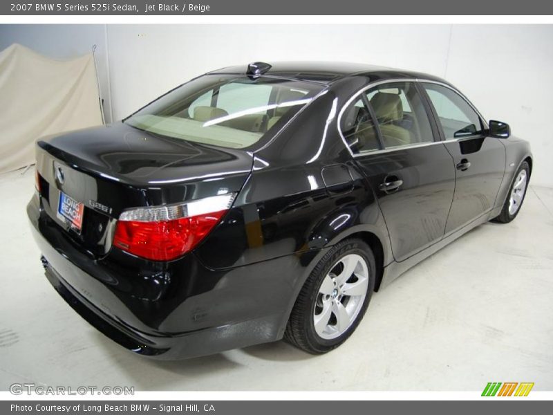 Jet Black / Beige 2007 BMW 5 Series 525i Sedan