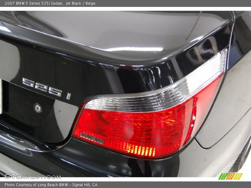Jet Black / Beige 2007 BMW 5 Series 525i Sedan