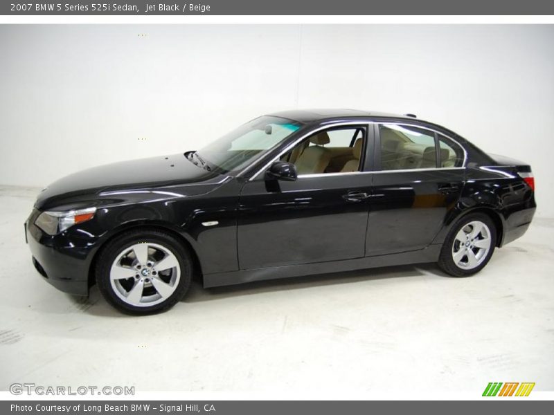 Jet Black / Beige 2007 BMW 5 Series 525i Sedan