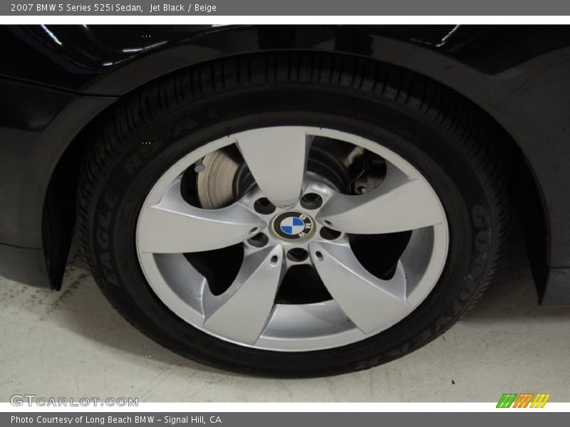 Jet Black / Beige 2007 BMW 5 Series 525i Sedan