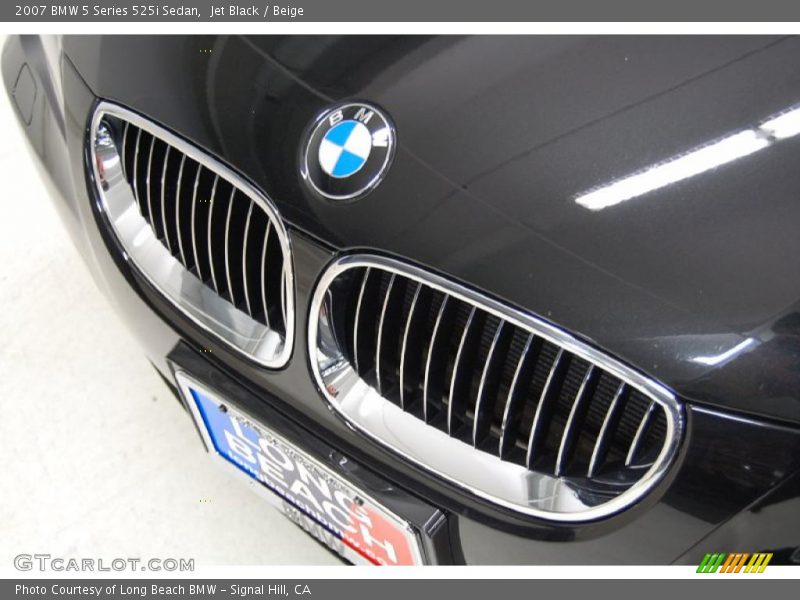 Jet Black / Beige 2007 BMW 5 Series 525i Sedan
