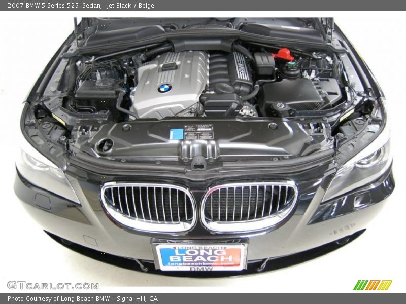 Jet Black / Beige 2007 BMW 5 Series 525i Sedan