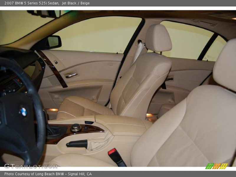 Jet Black / Beige 2007 BMW 5 Series 525i Sedan