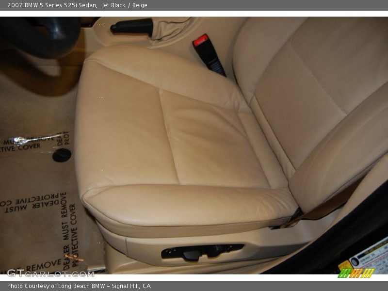 Jet Black / Beige 2007 BMW 5 Series 525i Sedan