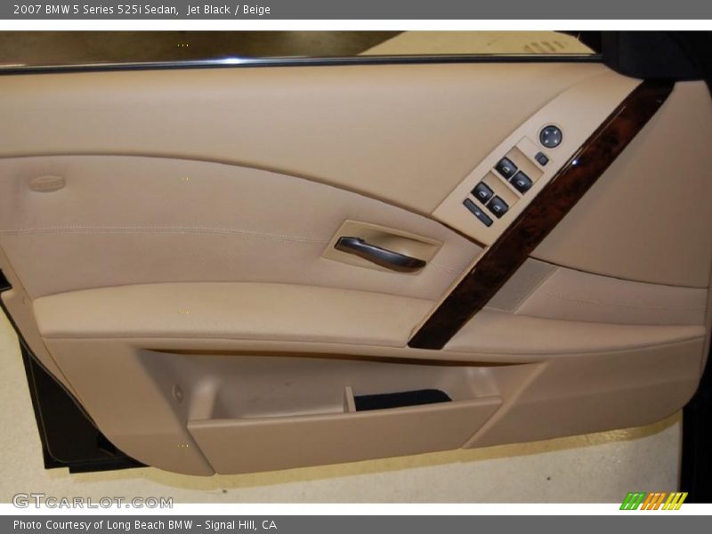 Jet Black / Beige 2007 BMW 5 Series 525i Sedan