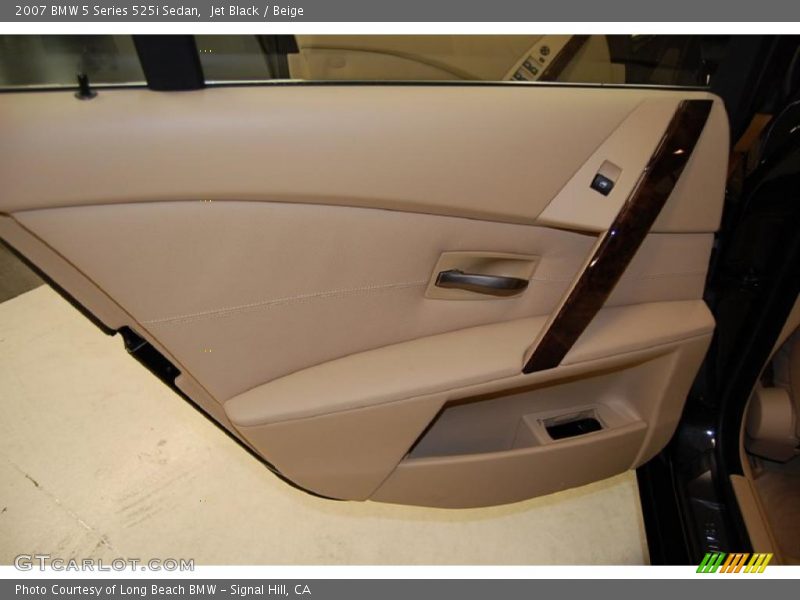 Jet Black / Beige 2007 BMW 5 Series 525i Sedan