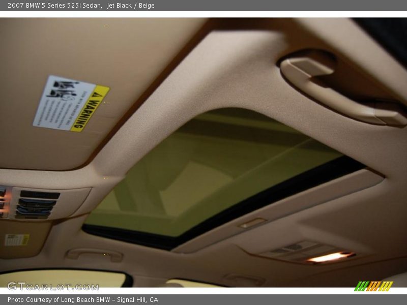 Jet Black / Beige 2007 BMW 5 Series 525i Sedan