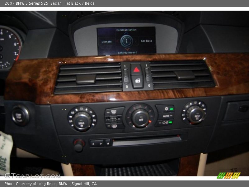 Jet Black / Beige 2007 BMW 5 Series 525i Sedan