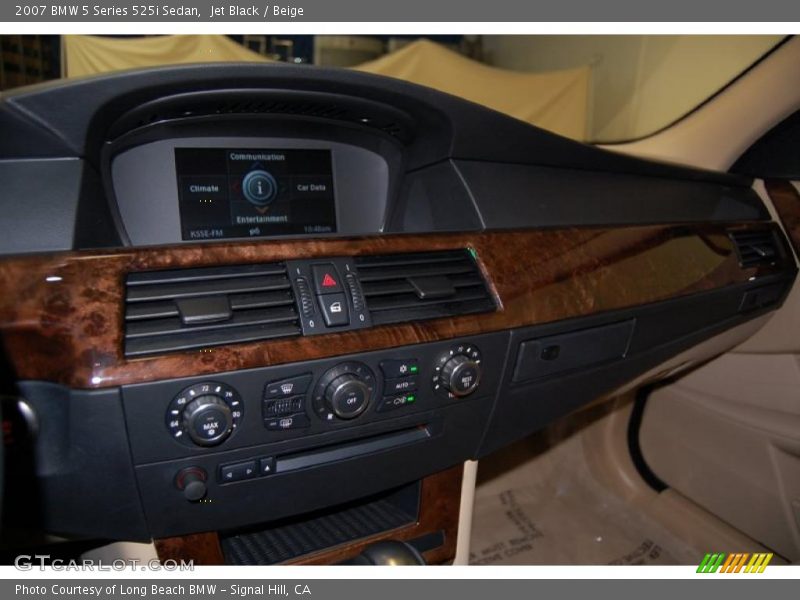 Jet Black / Beige 2007 BMW 5 Series 525i Sedan