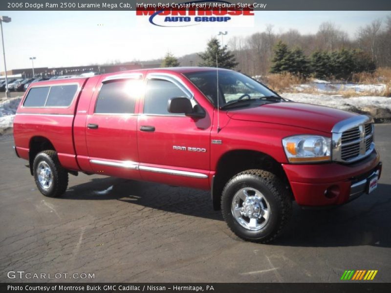 Inferno Red Crystal Pearl / Medium Slate Gray 2006 Dodge Ram 2500 Laramie Mega Cab