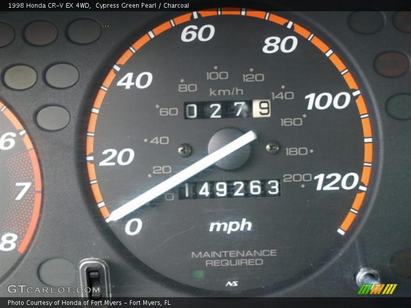Cypress Green Pearl / Charcoal 1998 Honda CR-V EX 4WD