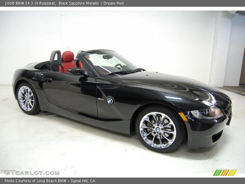 Black Sapphire Metallic / Dream Red 2008 BMW Z4 3.0i Roadster