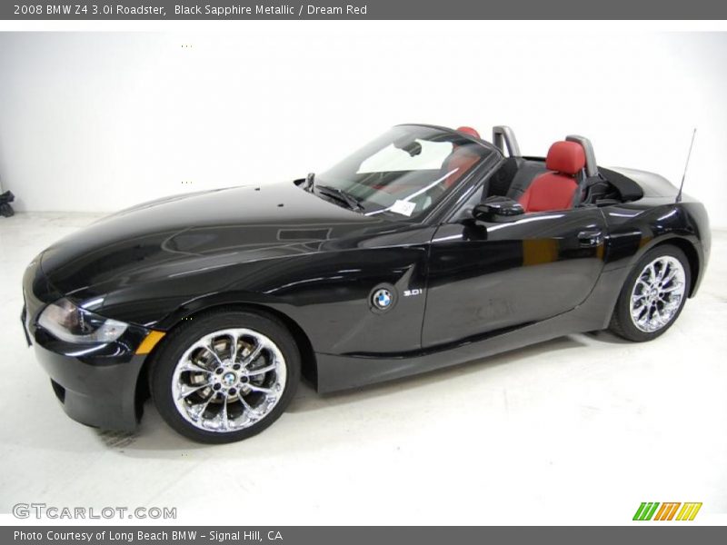 Black Sapphire Metallic / Dream Red 2008 BMW Z4 3.0i Roadster