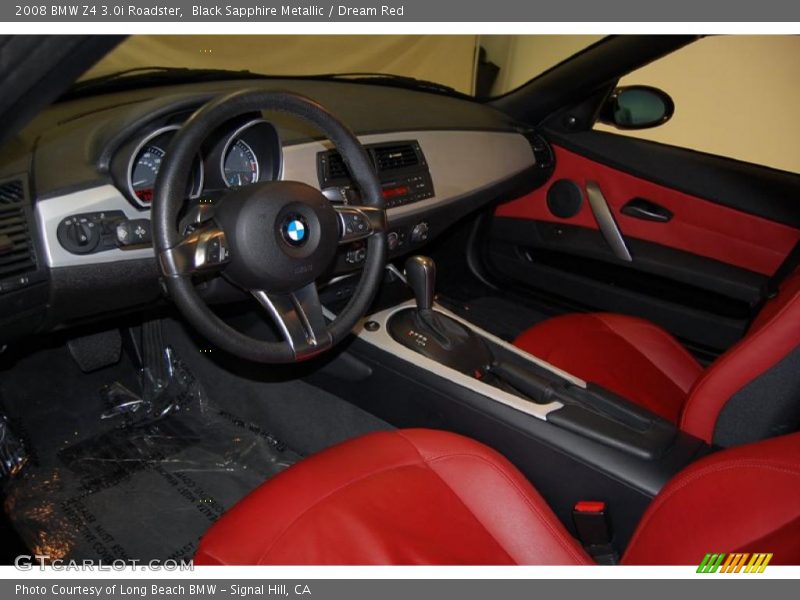 Black Sapphire Metallic / Dream Red 2008 BMW Z4 3.0i Roadster