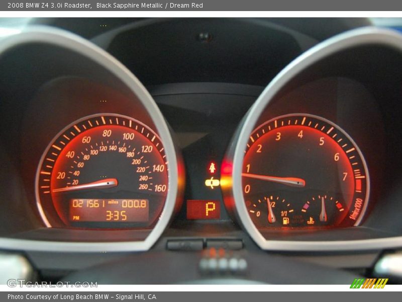 Black Sapphire Metallic / Dream Red 2008 BMW Z4 3.0i Roadster