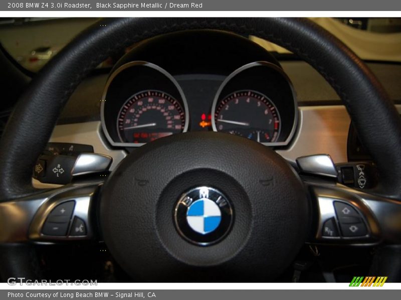 Black Sapphire Metallic / Dream Red 2008 BMW Z4 3.0i Roadster