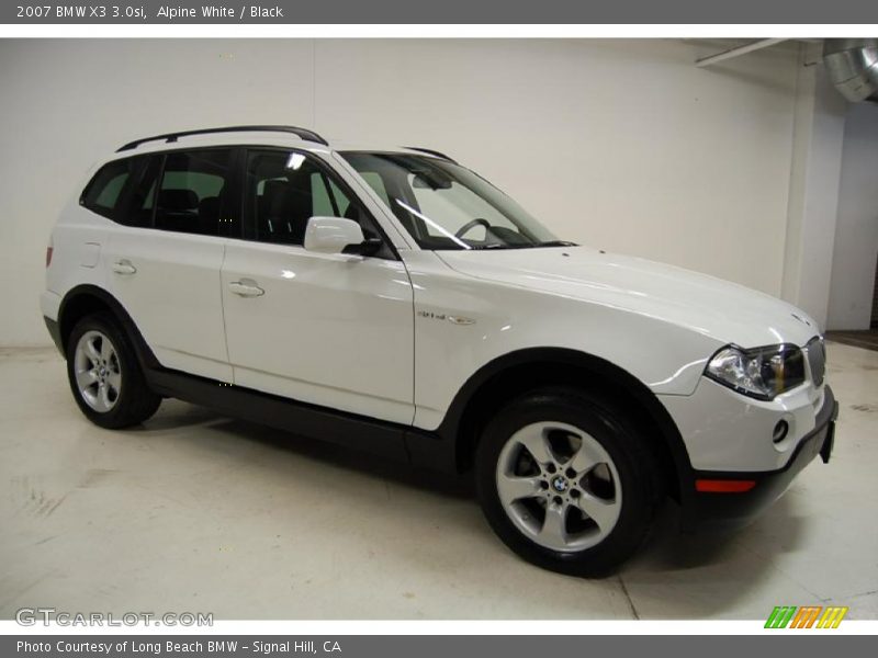 Alpine White / Black 2007 BMW X3 3.0si