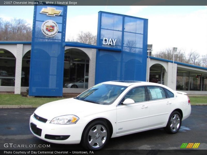 White / Neutral Beige 2007 Chevrolet Impala SS