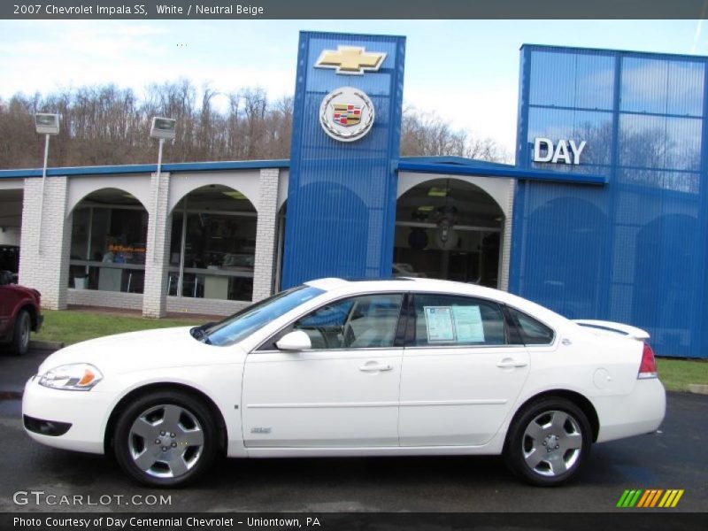 White / Neutral Beige 2007 Chevrolet Impala SS