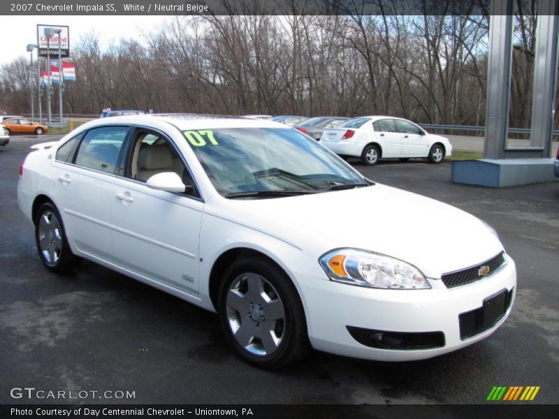 White / Neutral Beige 2007 Chevrolet Impala SS